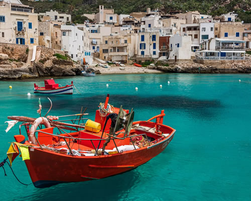 Il mare di Marettimo visto dall'Hotel Levanzo Fenici